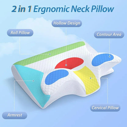 CerviComfort: 2-in-1 Memory Foam Neck Pillow