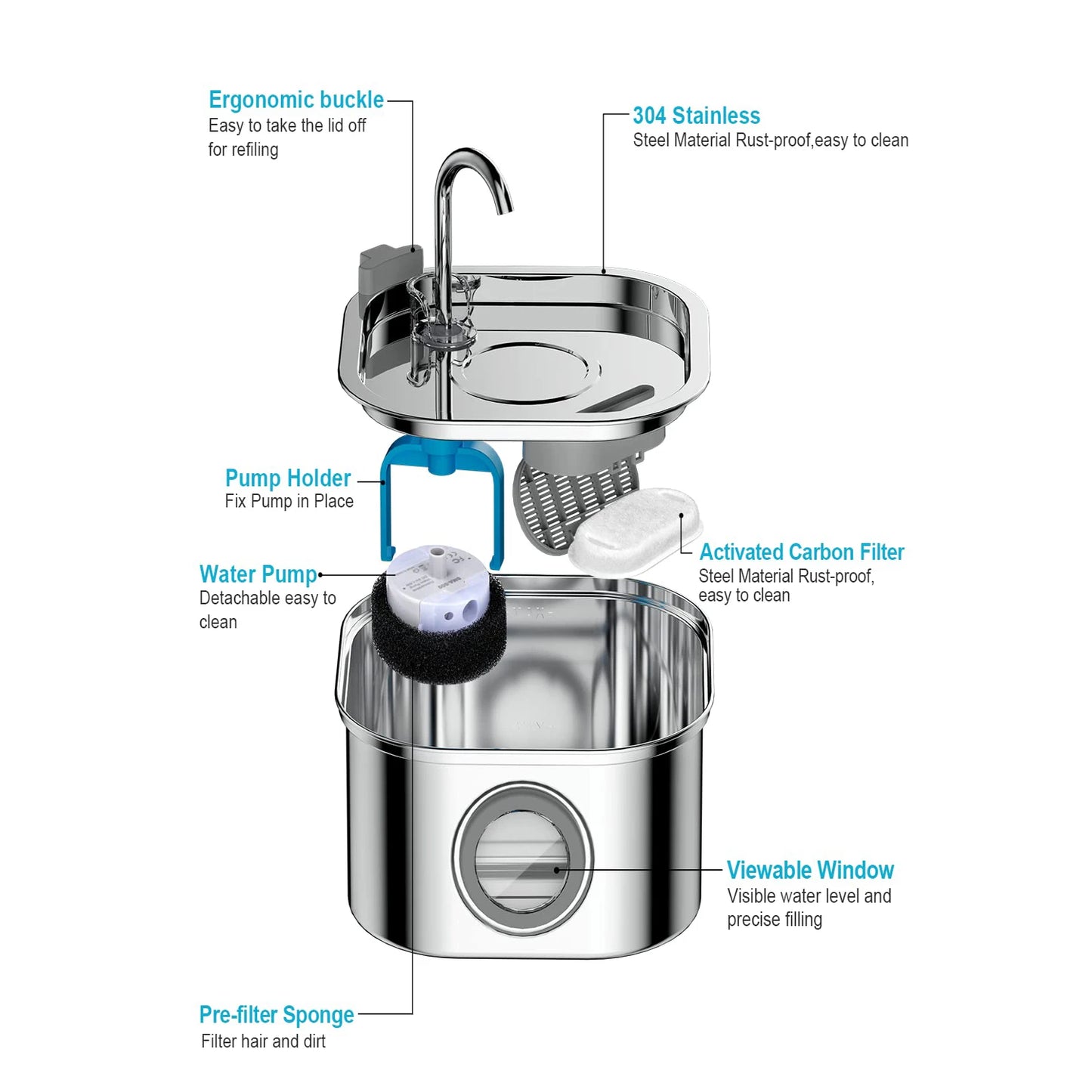 AquaWhirl™ Smart Pet Fountain