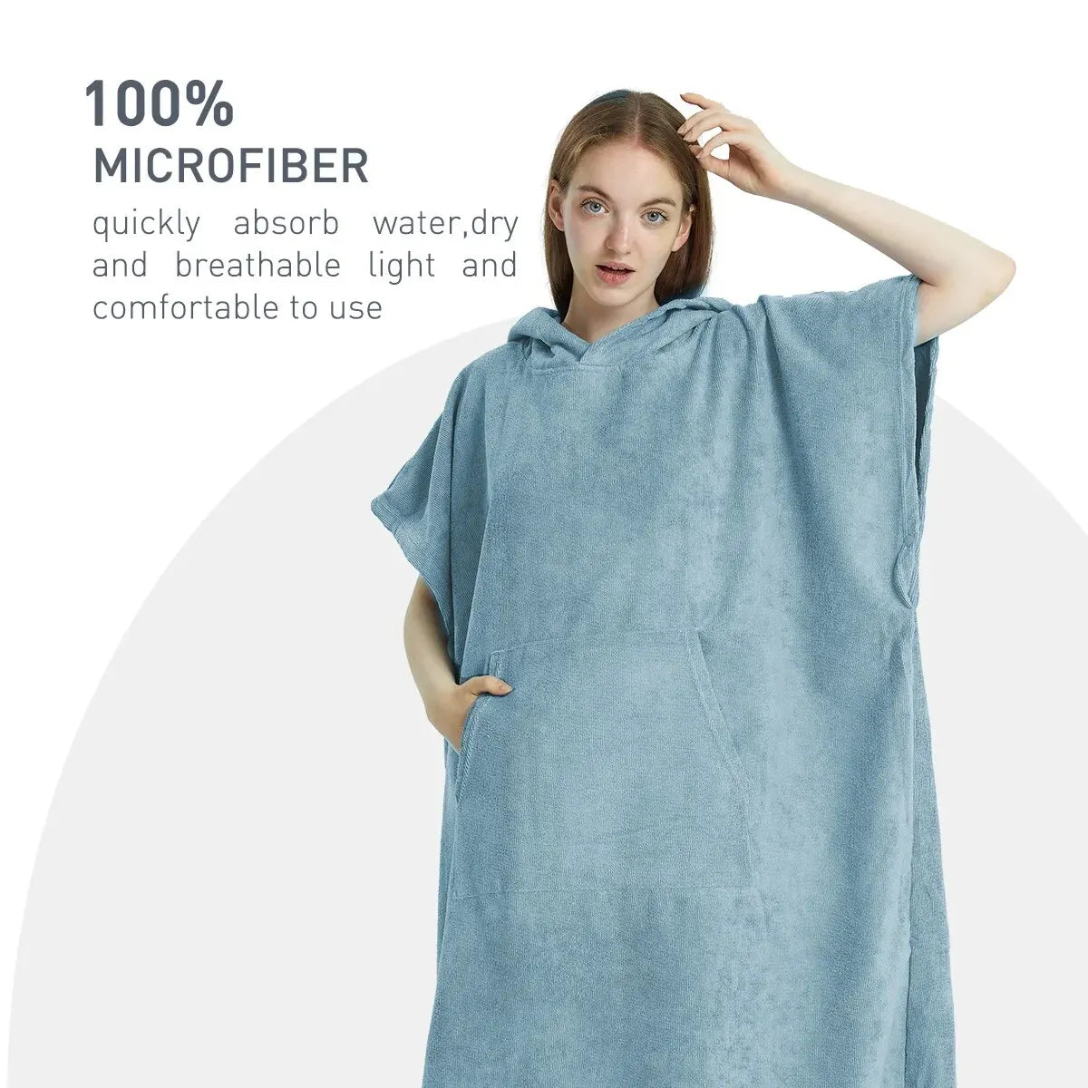 Quick-Dry Surf Poncho – Microfiber Beach Robe & Towel Hoodie