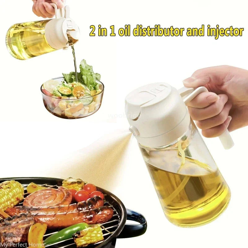 OilSpray Pro: 500ml 2-in-1 Kitchen & BBQ Dispenser