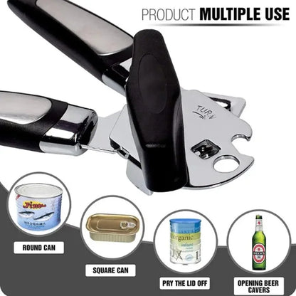 GripMaster: Multifunctional Stainless Steel Can & Bottle Opener