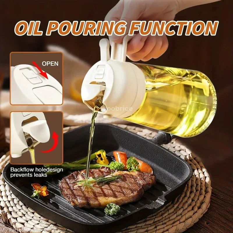 OilSpray Pro: 500ml 2-in-1 Kitchen & BBQ Dispenser