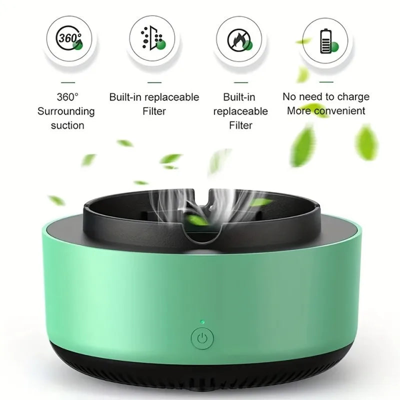 Smart Smokeless Ashtray: Air Purifier & Filter Combo